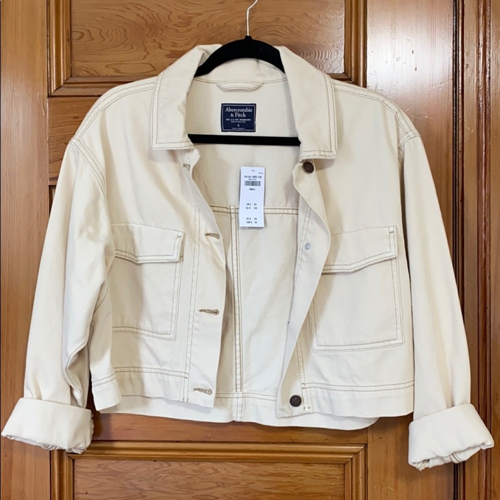 Cream Denim Jacket